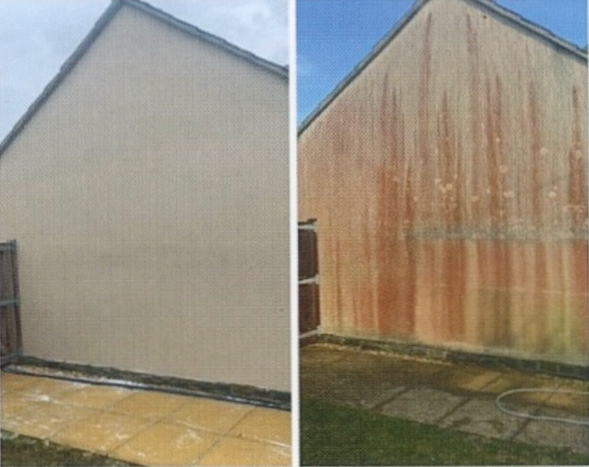 Render and exterior staining removal